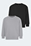 Logan Set of 2 Unisex Children's Black - Stone Gray Sweatshirt