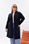 Plus Size Lace Detailed Long Cardigan - 6