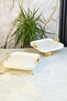 2-Piece Square Porcelain Presentation Plate & Food Appetizer Salad Serving Set - 4