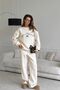 3-Thread Fleece-Lined Embroidered Top and Bottom Set - 4