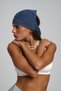 Miray Triangle Cut Indigo Lace Bandana