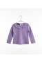 Girl's Bodysuit with Peter Pan collar Snaps Lilac