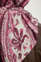 Cosmic Paisley - Burgundy - Efilia Patterned Scarf - 90X90 cm - 4