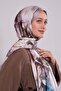 Light Brown Mixed Leaf Pattern Indian Silk Shawl