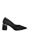 Black Women's Thick High Heeled Shoes 619004 Z - 2