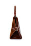 Women's Faux Leather Camel Shoulder Bag - 4