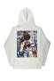 Lenithra Astronaut Pop Art Back Printed Unisex Oversize White Hoodie - 5