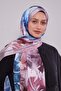 Dusty Rose Mixed Leaf Pattern Indian Silk Shawl - 3