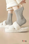 4 Pairs of Women's Woolen Winter Warm Soft Textured Chain Pattern Socks - 4