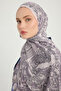 الحب الأبدي - أرجواني - شال إيفيليا منقوش - 70x190 سم - 3