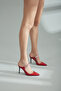 Minerva Stiletto Stone Detailed Red