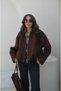Brown Suede Bomber Jacket