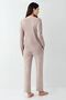 9096 Women's Long Sleeve Crew Neck Pajama Set-Mink - 4