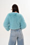 Crop Boy Basic Collar Feather Jacket - 6