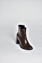 V518103109 Brown Thick Heeled Women's Boots - 6