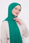Green Crinkle Plain Shawl - 3