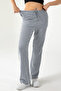 Women's Elastic Waist Double Pocket Striped Trousers Blue - 26K 2539 - 3