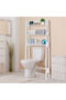 Durable 3-Tier Bathroom Shelf Over Toilet Organizer Shelf for Bathroom White - 4