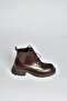 V312400309 Brown Thick Soled Lace-Up Women's Boots - 5