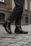 Black Genuine Leather Anatomical Non-Slip Sole Women's Boots Z406 Z - 3