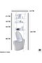 Sulfar Bathroom Storage Shelf 3 Tier, Toilet Storage Rack Easy To Assemble Toilet Bathroom Shelf No - 2