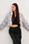 Crop Boy Basic Collar Feather Jacket - 6
