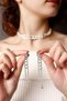 Stylish Design 3-Piece Silver Stone Crystal Choker Necklace Earrings and Bracelet Set Women's Jewelry Accessory - 6