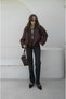 Brown Suede Bomber Jacket - 4