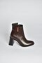 V518103109 Brown Thick Heeled Women's Boots - 7