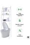 Sulfar Bathroom Storage Shelf 3 Tier, Toilet Storage Rack Easy To Assemble Toilet Bathroom Shelf No - 3
