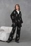 Women's Beaded and Embroidered Side-Tie Wide-Fit Knit Cardigan and Pants Set - 3