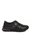 Black Velcro Genuine Leather Women's Casual Shoes 058-Ç Z - 2