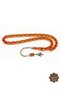 Brown Capsule Cut Crimped Amber Prayer Beads 201024703