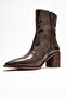 Chara Brown Print Women's Thick Heeled Boots - 4
