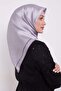 وشاح حريري بنمط قرص العسل الفضي
