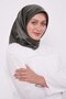 وشاح حريري بنمط خلية النحل الأخضر - 3