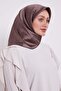 وشاح حريري بنمط بقلاوة بني اللون