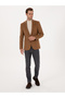 Camel Slim Fit 100% Cashmere Flannel Jacket 50314254-Vr015 - 4