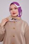 وشاح ناعم بنمط تجريدي باللون الفوشيا - 3