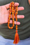 Light Brown Capsule Cut Lion Model Crimped Beads Prayer Beads 201024577 - 2