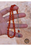Brown Capsule Cut Crimped Amber Prayer Beads 201024703 - 2