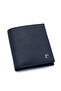 محفظة رجالية من الجلد باللون الأزرق الداكن 1635L1N - 3
