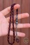 Burgundy Capsule Cut Love Knot Kazaziye Tassel Tightened Amber Prayer Beads 201024541 - 2