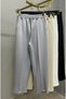 Women's Front-Seam Scuba Pants with Grass Pattern - 2