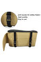 Beige Armrest Cushion with Phone Holder - Easy Install, Compact Design - 4