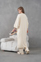 Women's Beaded Embroidered Wide-Fit Knit Cardigan and Pants Top and Bottom Set - 8