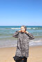 Women's Full-Covering Hijab Swimwear Optical Pattern Set of 3 - 3