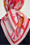 Free Brushes - Pomegranate Flower - Vierra Patterned Viscose Scarf - 90X90 cm - 4