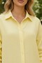 Women's Yellow Classic Regular Fit Button down Long Sleeve Shirt – Women's Shirt - 3
