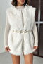 Cream Faux Fur Vest |   Vmf1567 - 3
